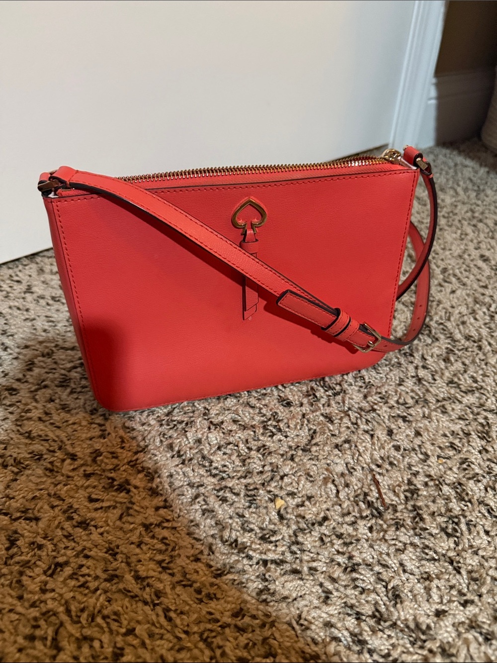 Kate Spade Coral Leather Crossbody Bag